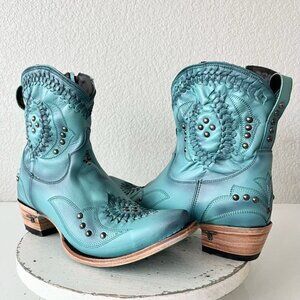 Stylish Turquoise Ankle Boots